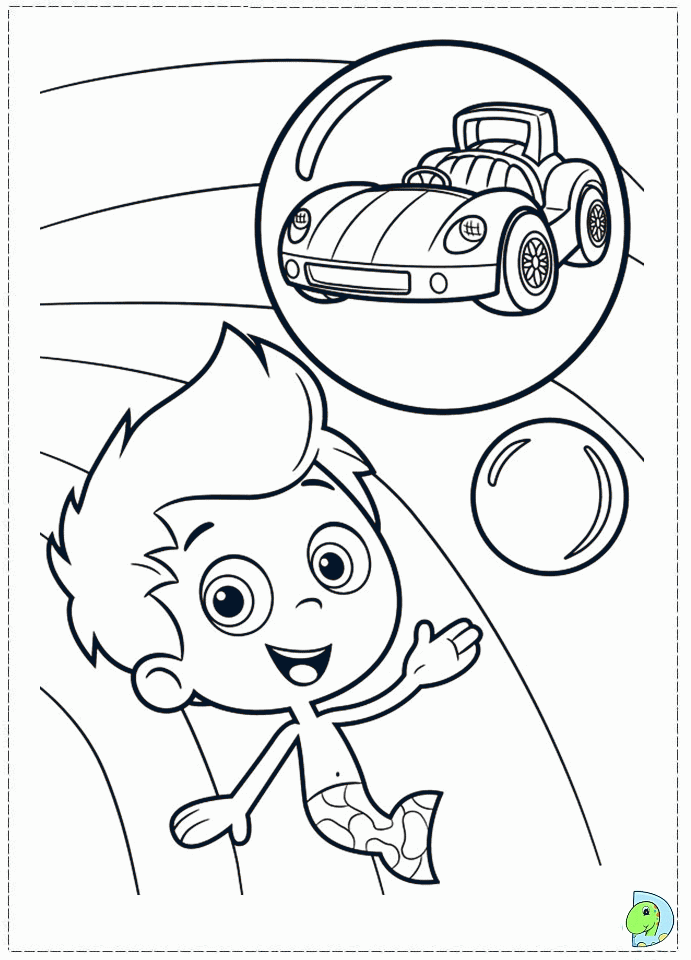 Plansa de colorat cu Bubble Guppies 24 22